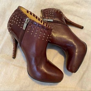 Brown Leather York Booties